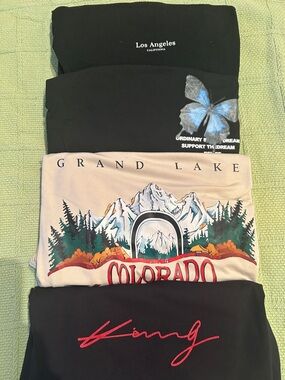 Colorado Grand Lake Mountain Graphic Tee - Cream